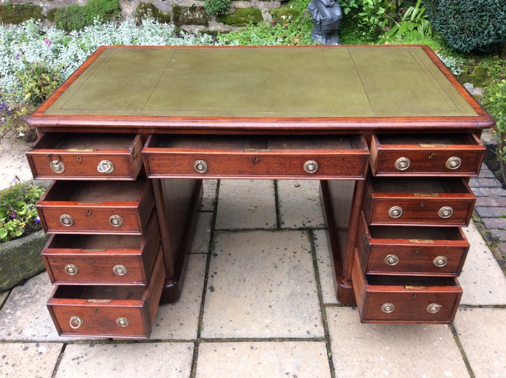Super quality Victorian mahogany pedestal desk View VII
