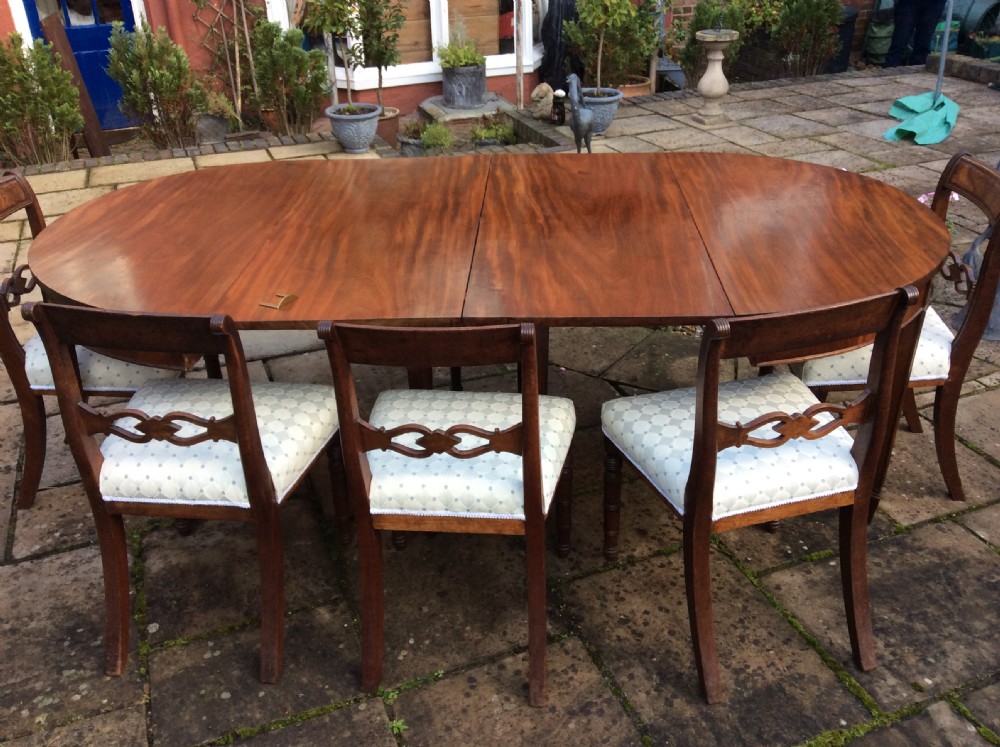 A large Georgian mahogany dining table View V