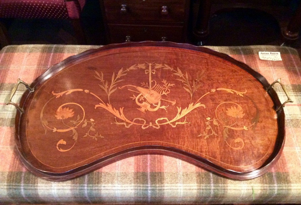 Inlaid Edwardian tray