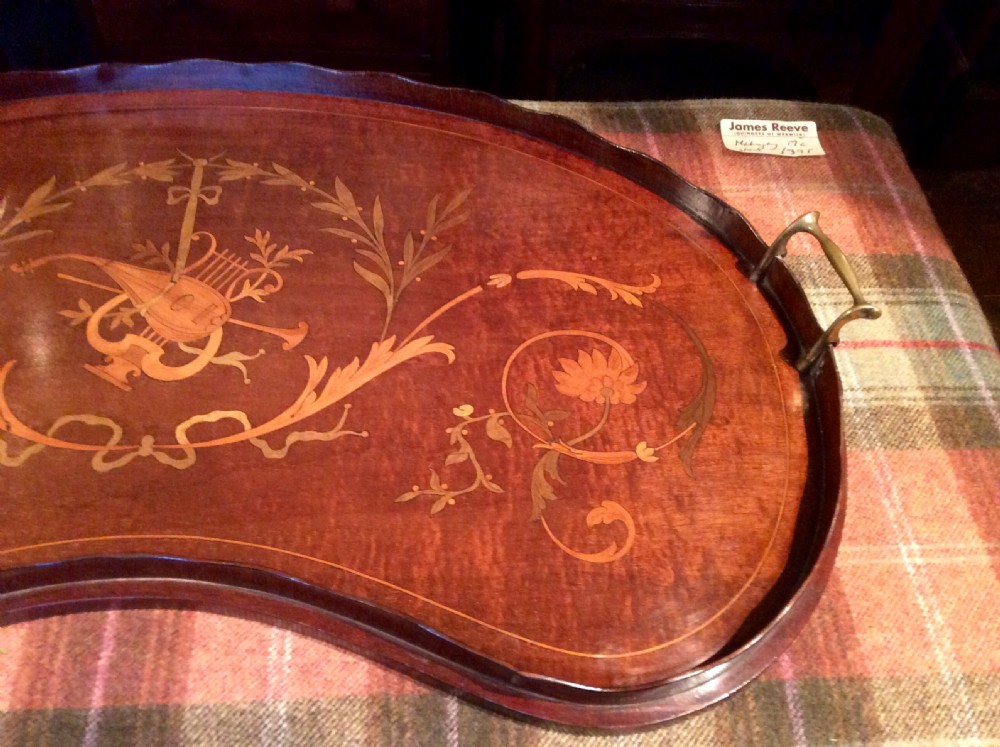 Inlaid Edwardian tray View II
