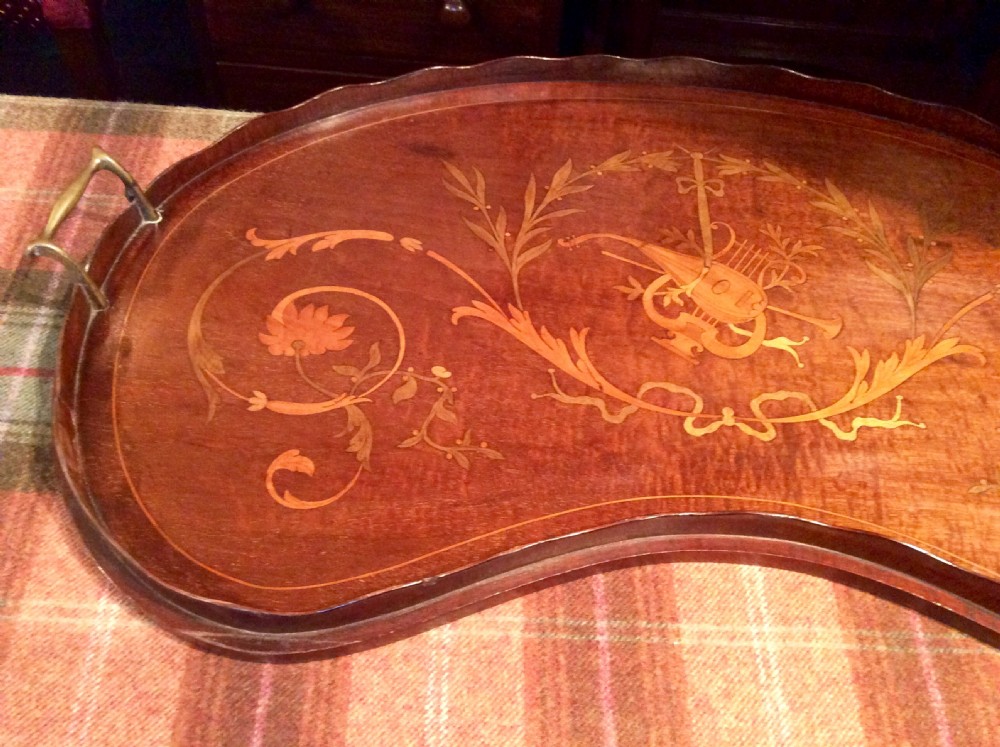 Inlaid Edwardian tray View III
