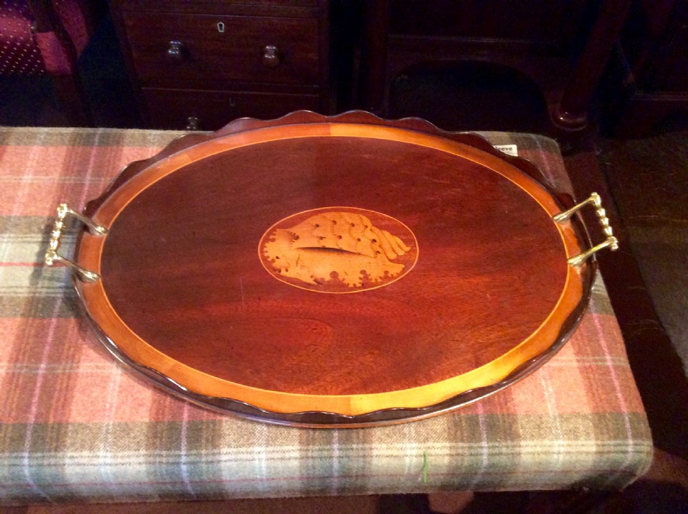 Edwardian inlaid tray