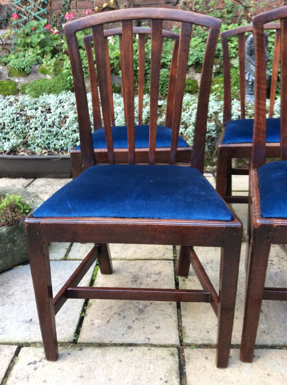 Set of six mahogany Georgian dining chairs View II