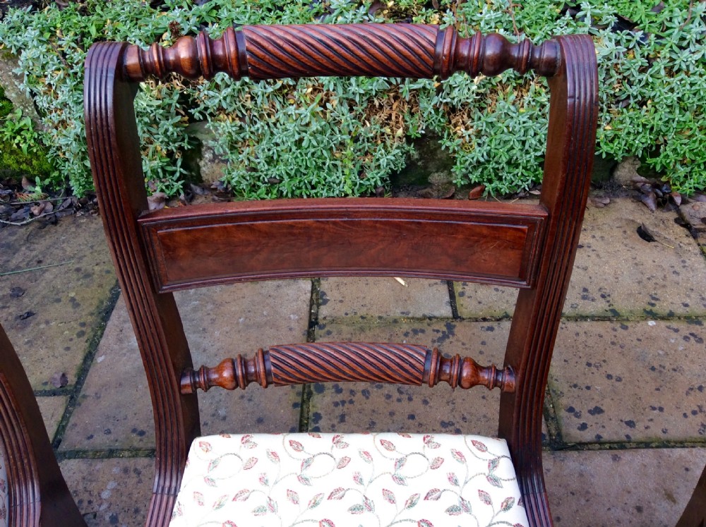 Set of six mahogany Regency dining chairs View IV