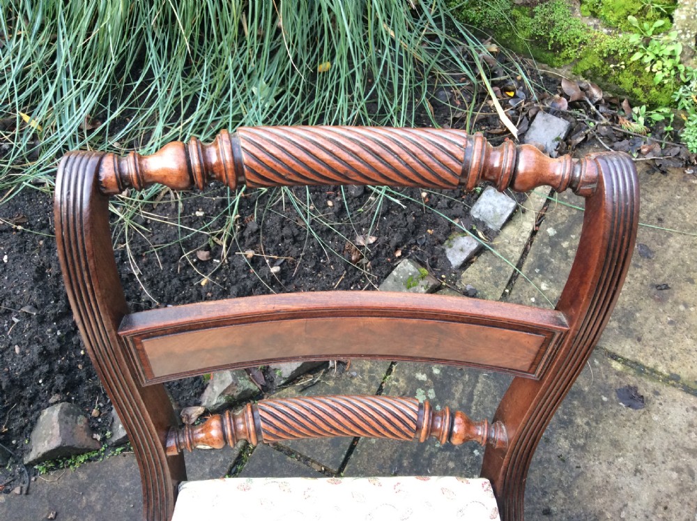 Set of six mahogany Regency dining chairs View VII