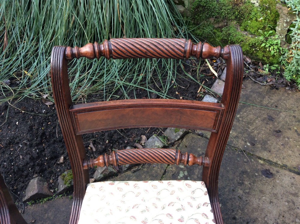 Set of six mahogany Regency dining chairs View VIII