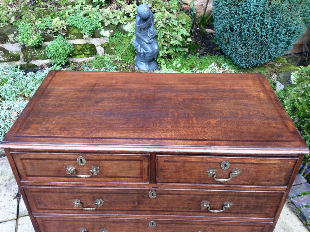 Early Georgian oak chest of drawers View III
