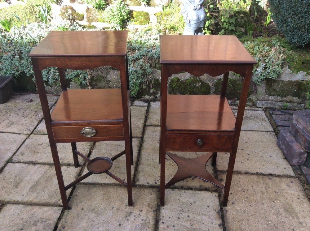 Georgian mahogany bedside table  View V