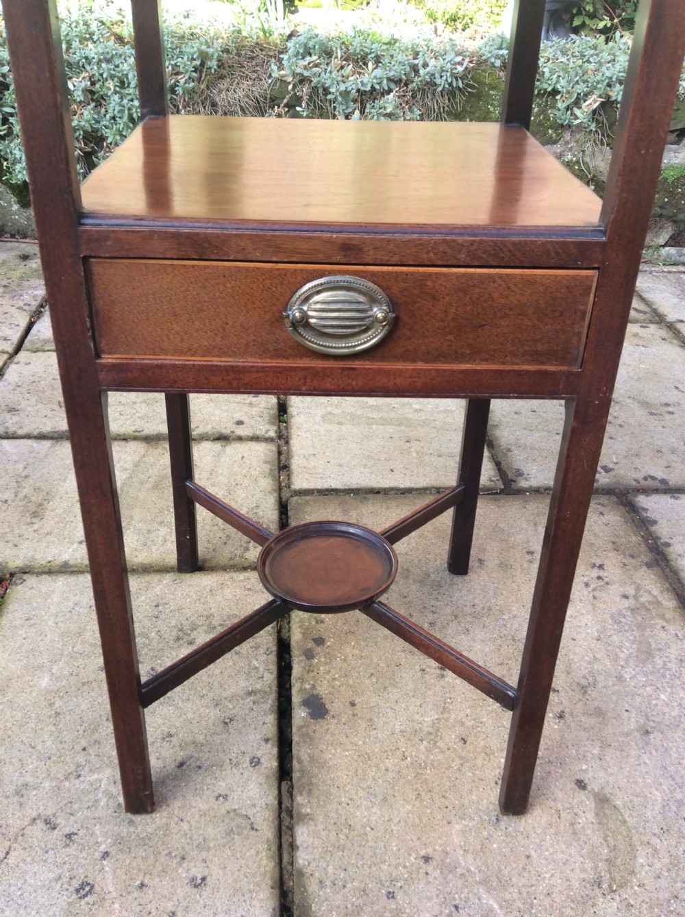 Georgian mahogany bedside table  View VI