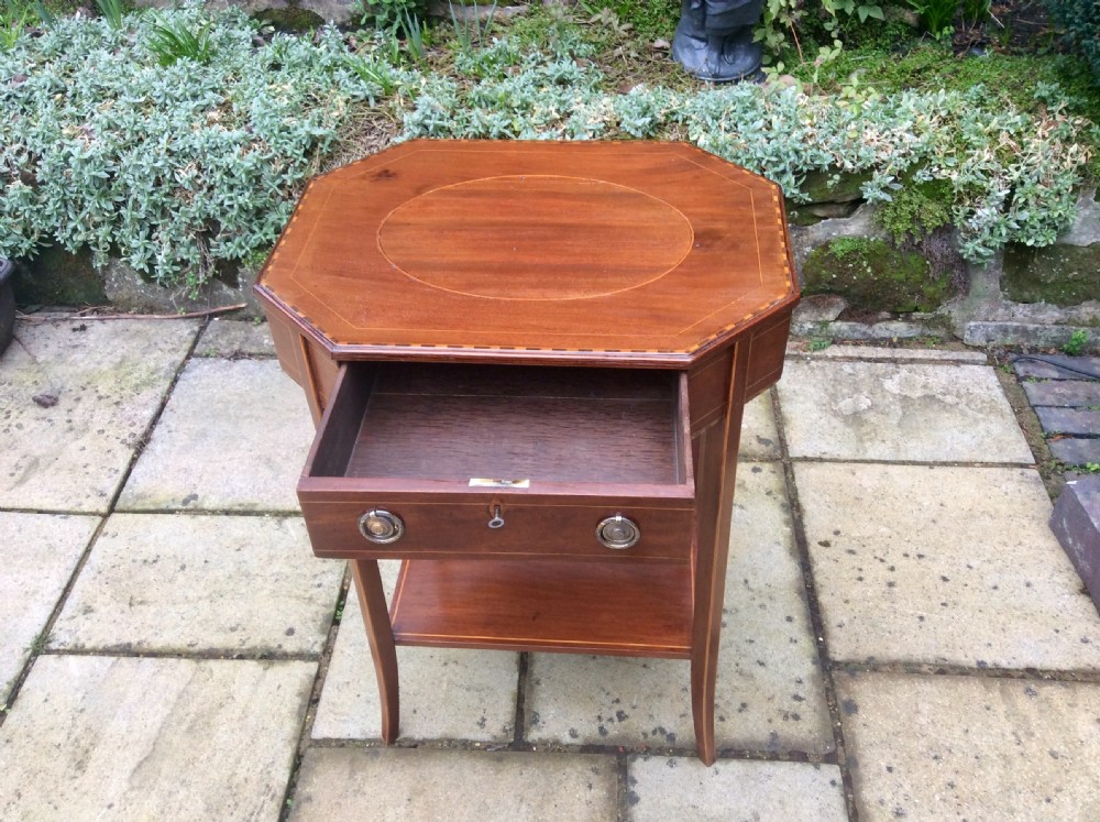 Small inlaid lamp, occasional table View II