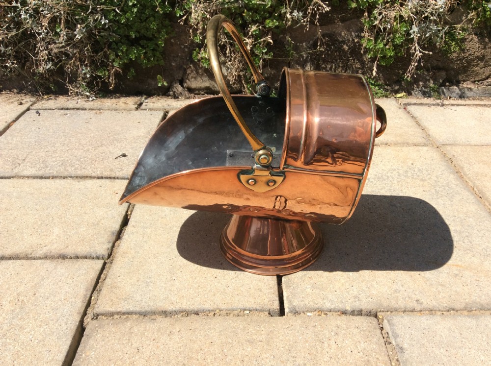Copper coal scuttle