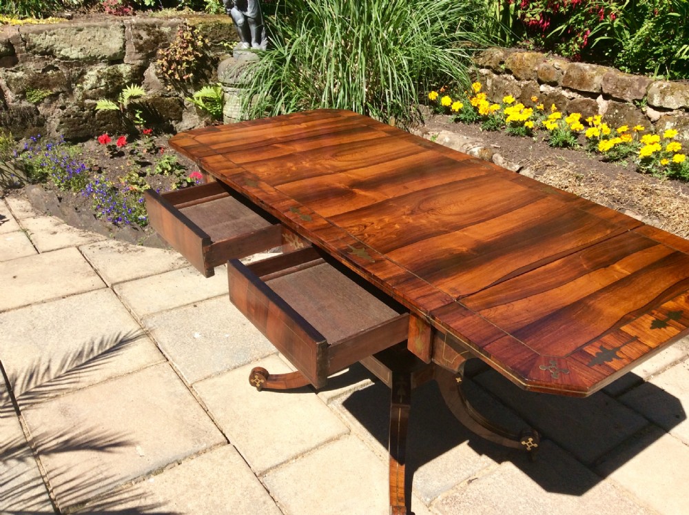 Regency rosewood sofa table View VI