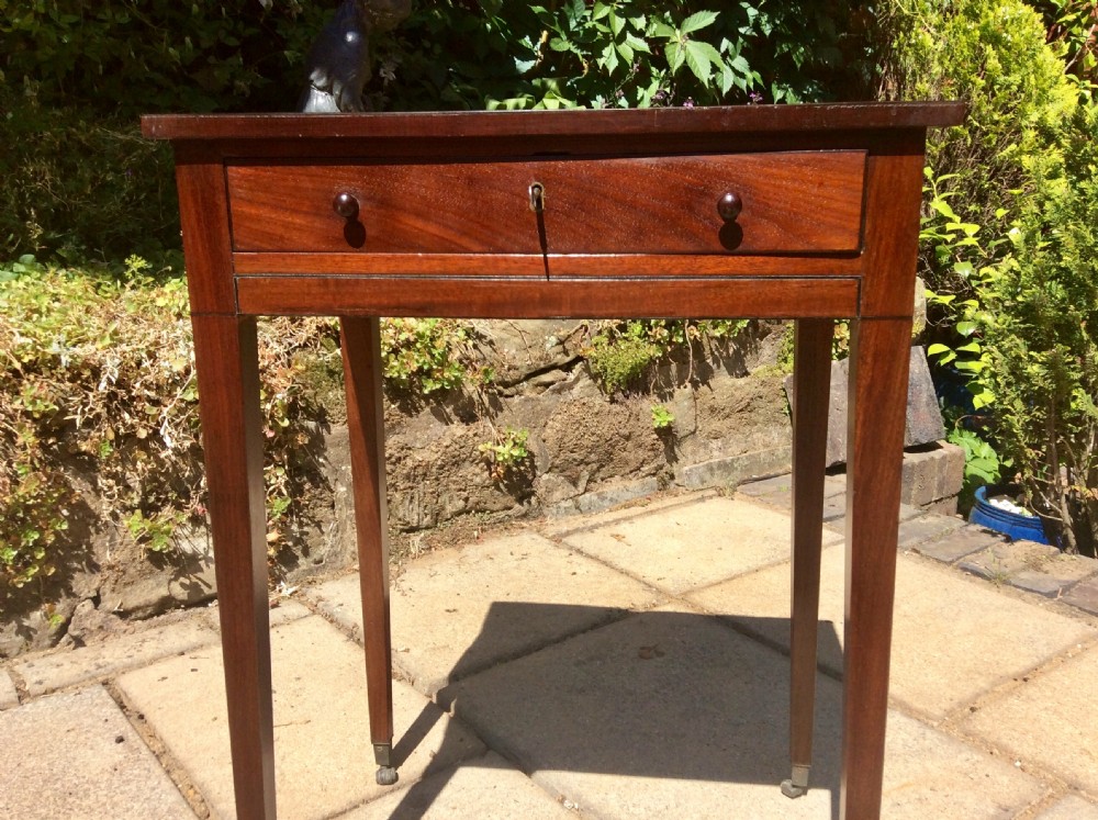 Small mahogany side work table View II