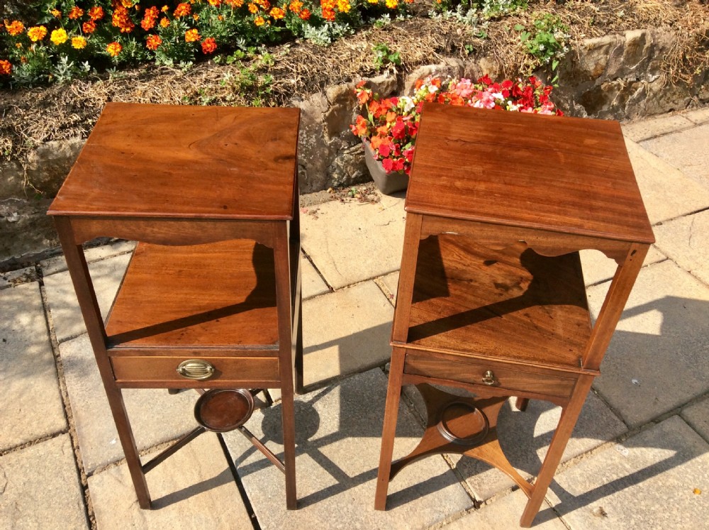 2 Georgian bedside tables  View II