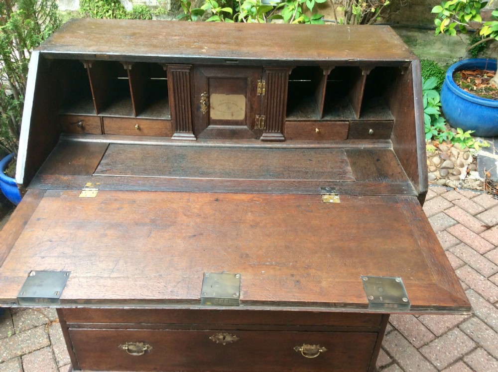 Georgian oak bureau View V