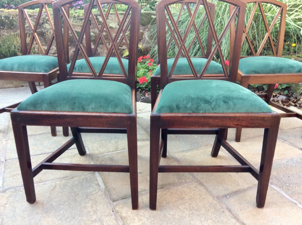 Set of six mahogany Georgian chairs View III
