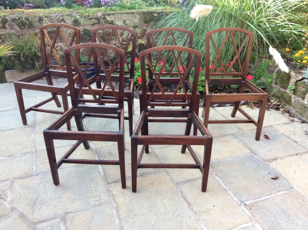 Set of six mahogany Georgian chairs View IV
