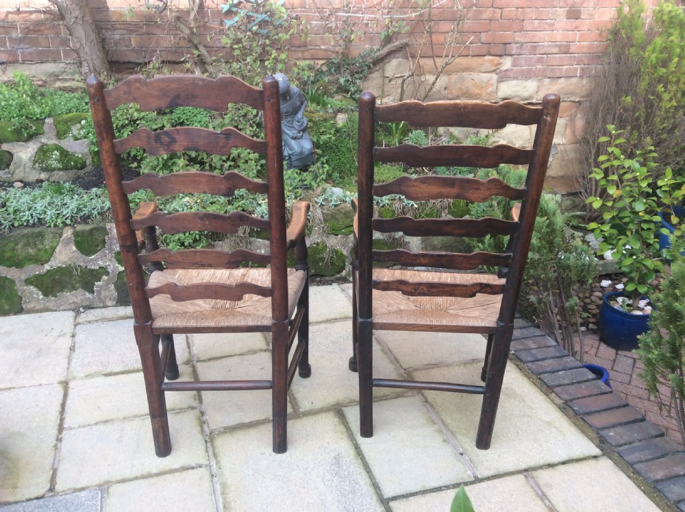2 ladder back armchairs  View VI