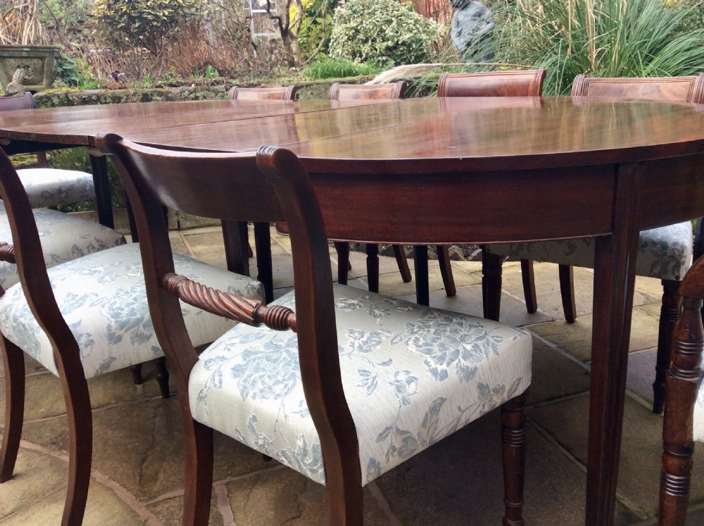 Large Georgian mahogany dining table View IV