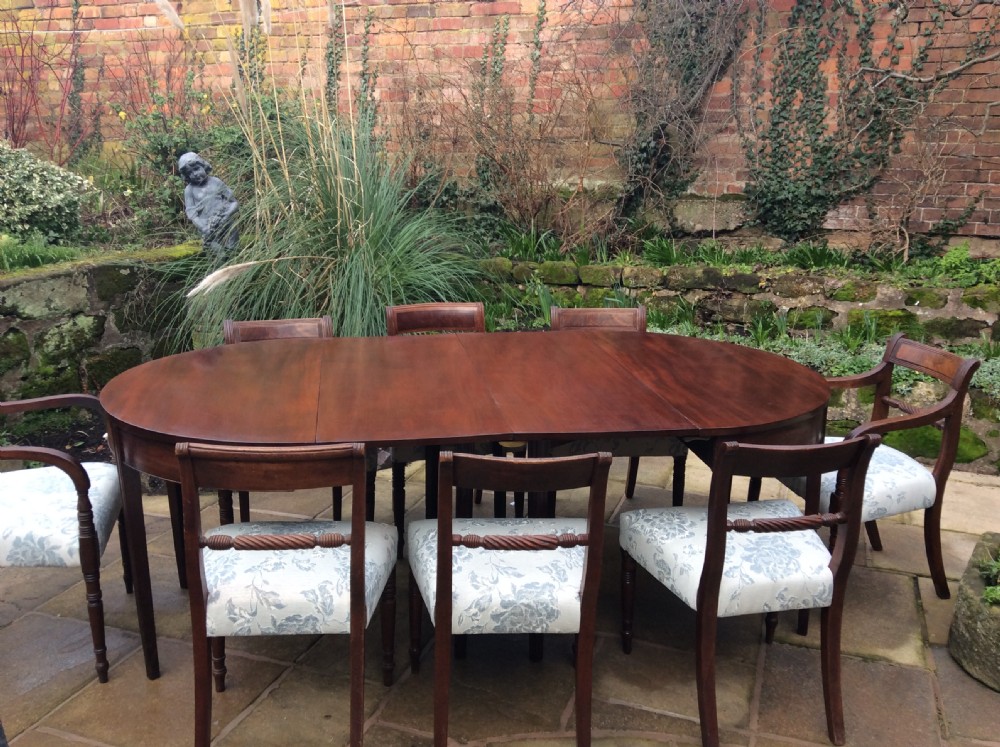 Large Georgian mahogany dining table View VII