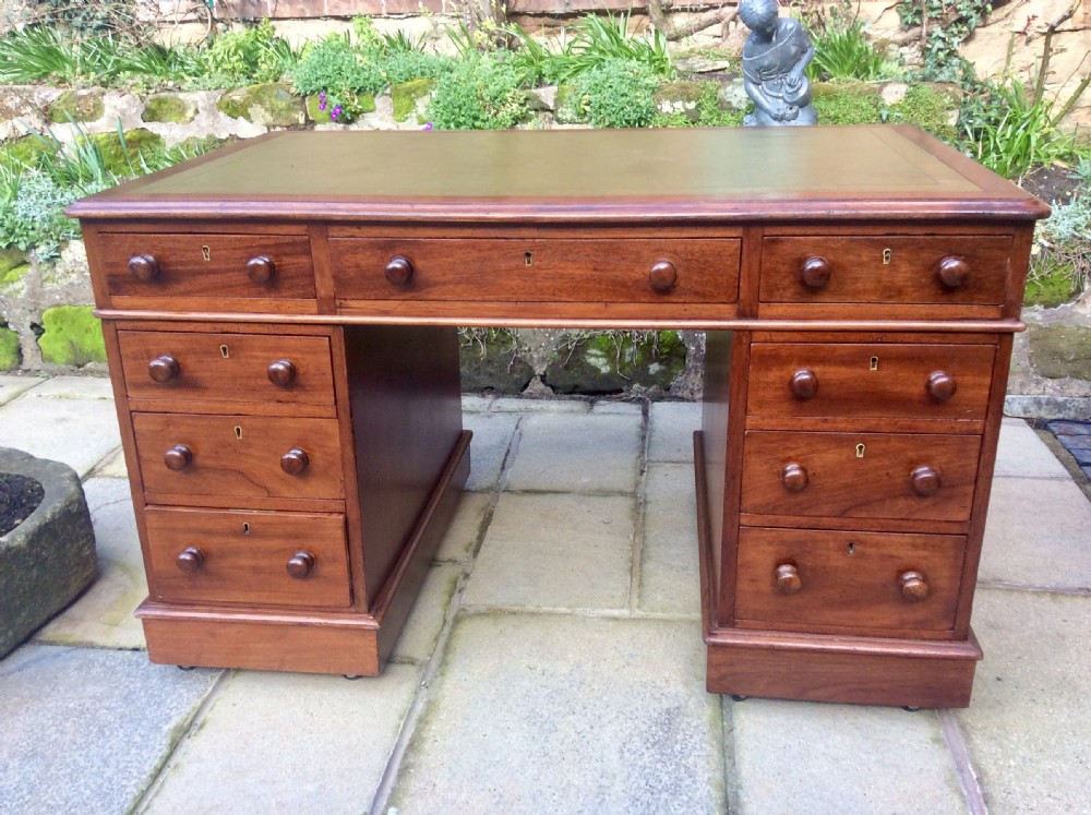 Mahogany pedestal desk