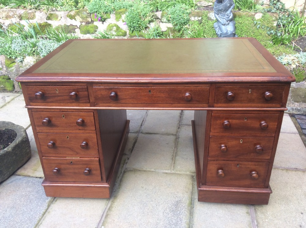Mahogany pedestal desk View IV