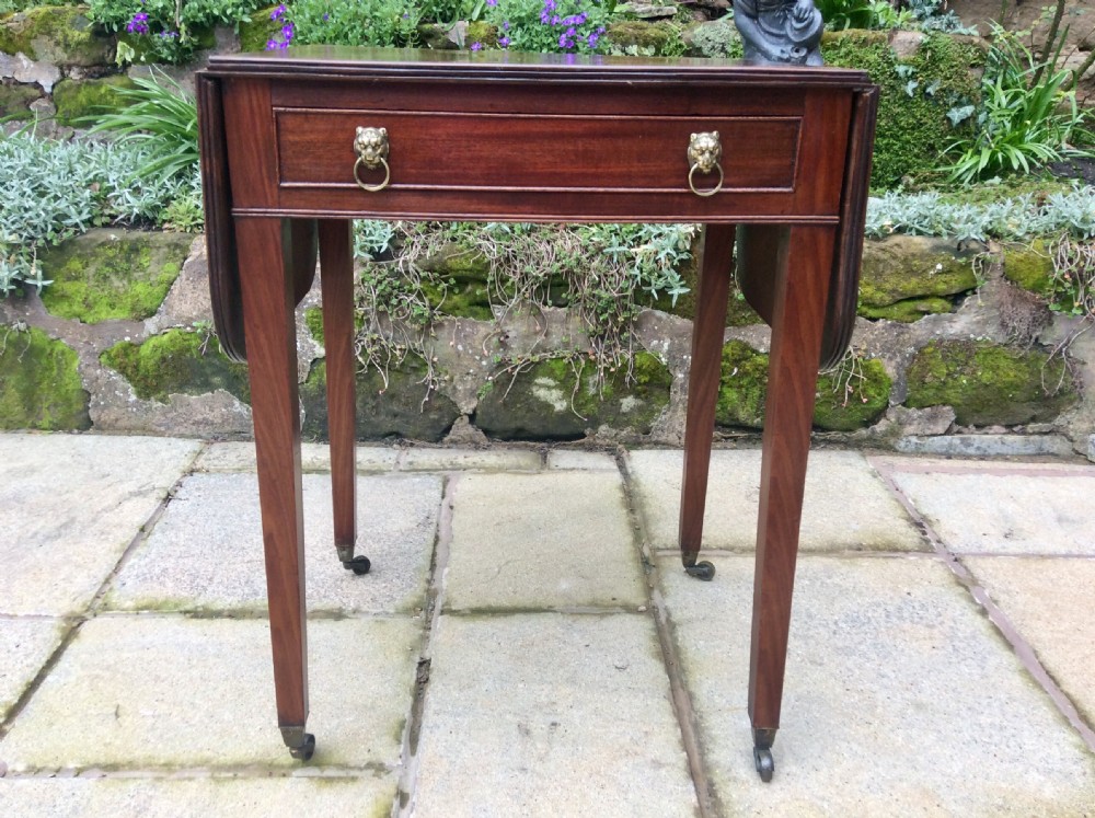 Narrow mahogany Georgian  side table  View IV