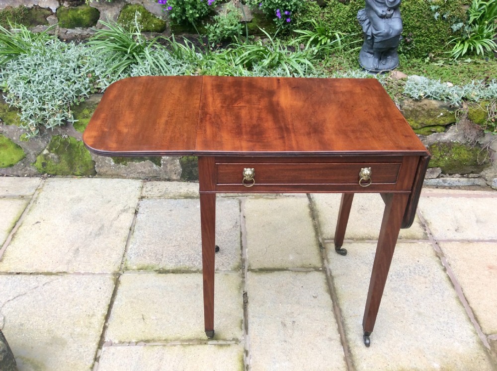 Narrow mahogany Georgian  side table  View V