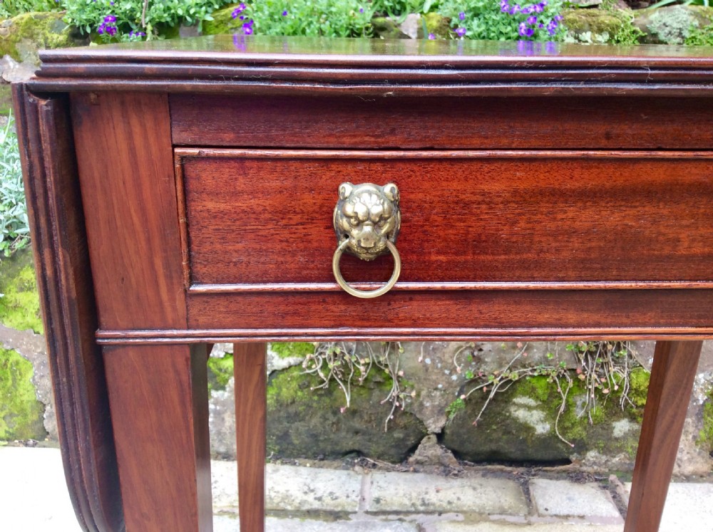 Narrow mahogany Georgian  side table  View VIII