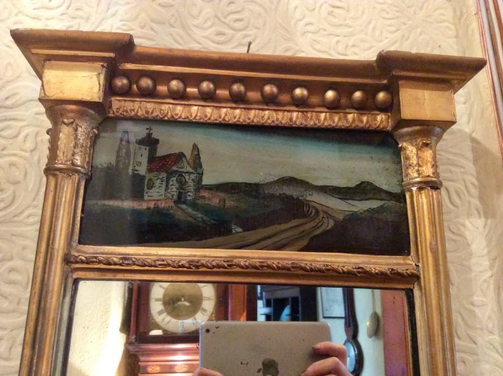 A pretty little  Regency giltwood pier mirror View II