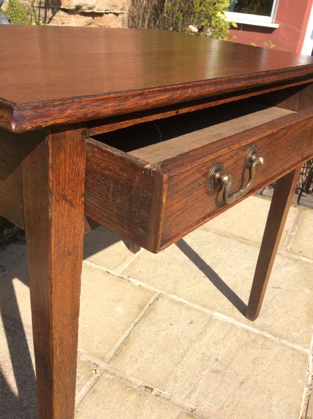 Georgian oak side table View V