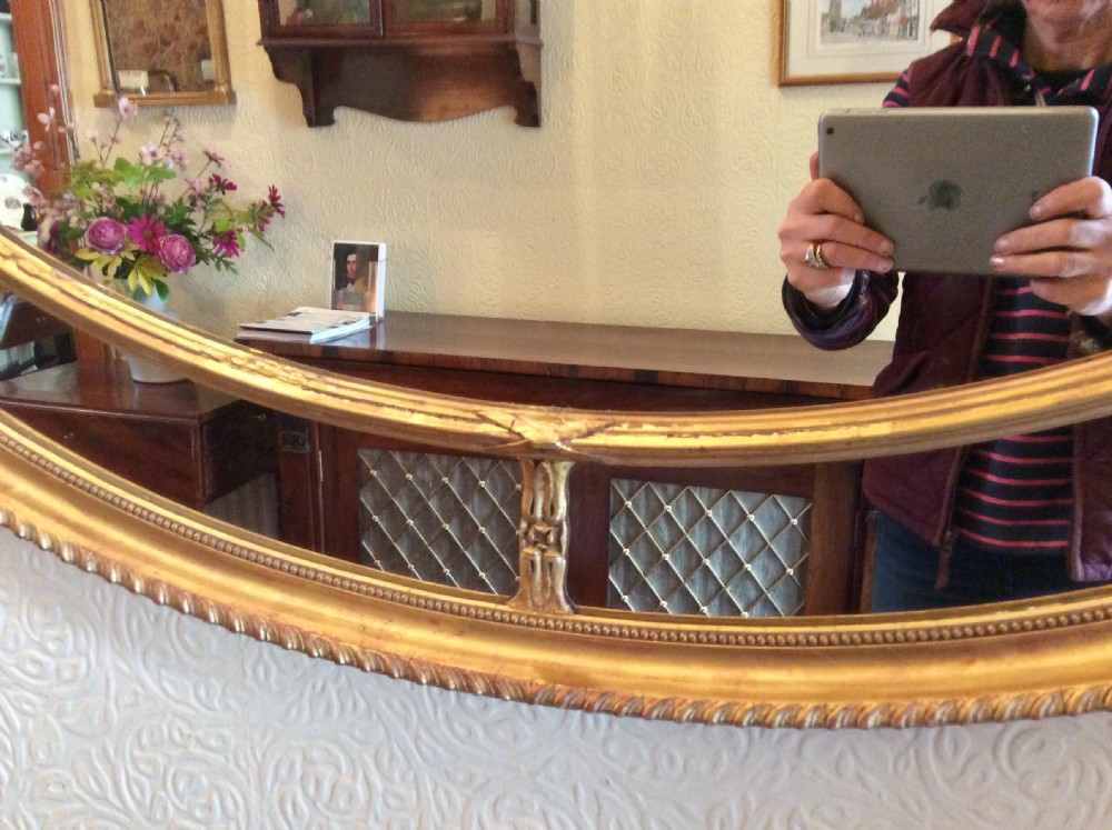 Large Oval giltwood mirror View III