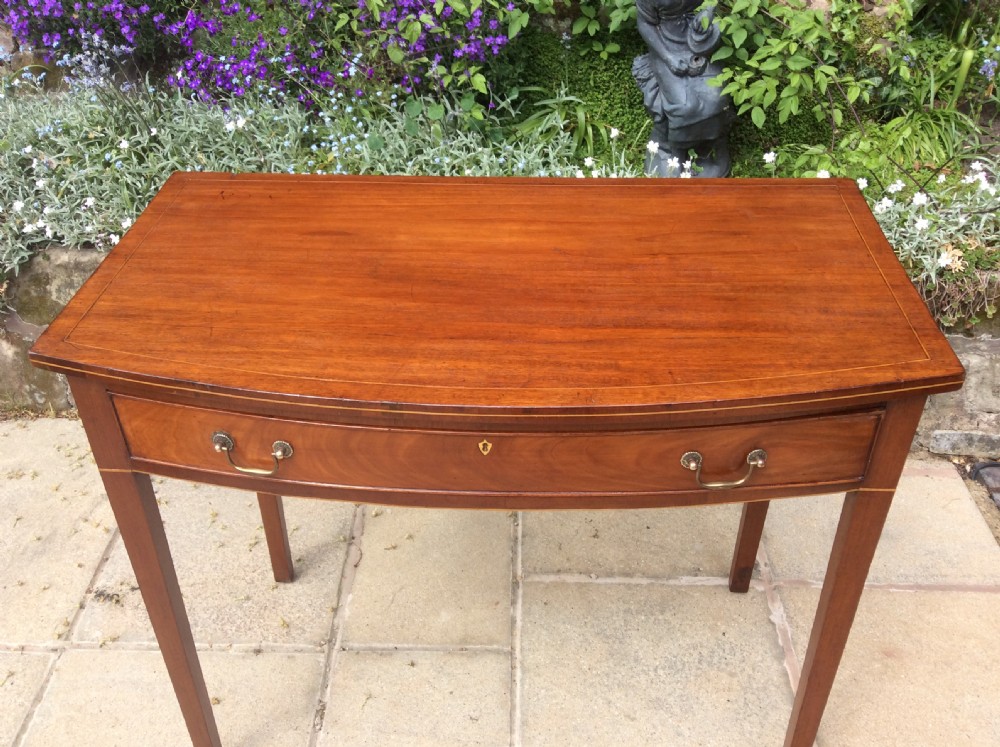 Georgian bow fronted mahogany side table View II