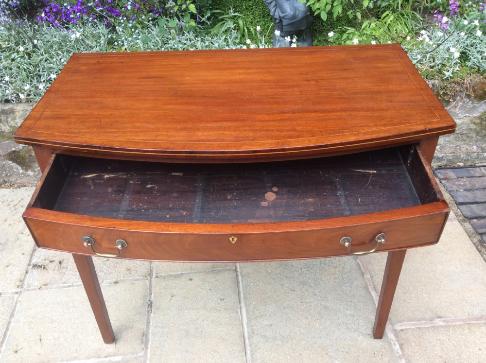 Georgian bow fronted mahogany side table View III