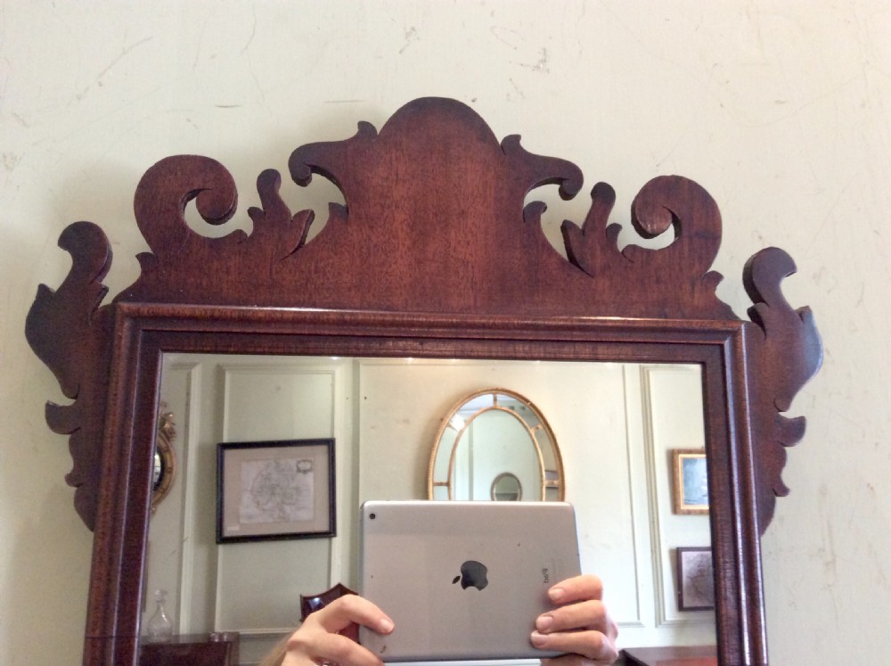 Georgian Chippendale period fret mirror View II