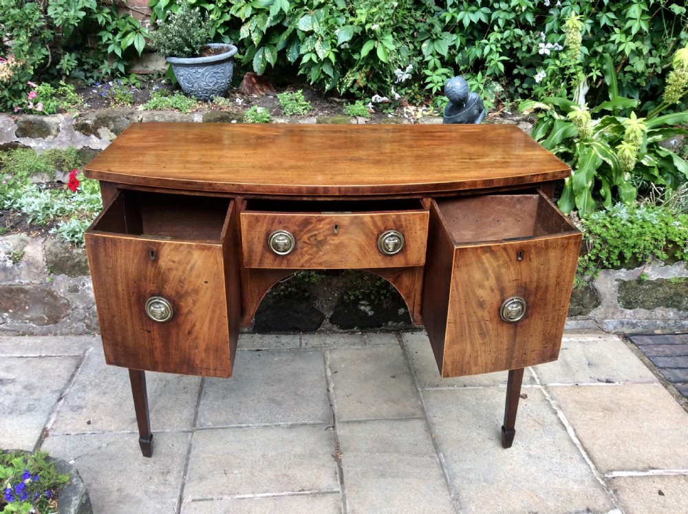 Super small Georgian bow front sideboard  View II