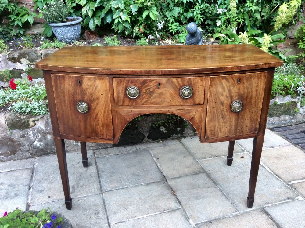 Super small Georgian bow front sideboard 