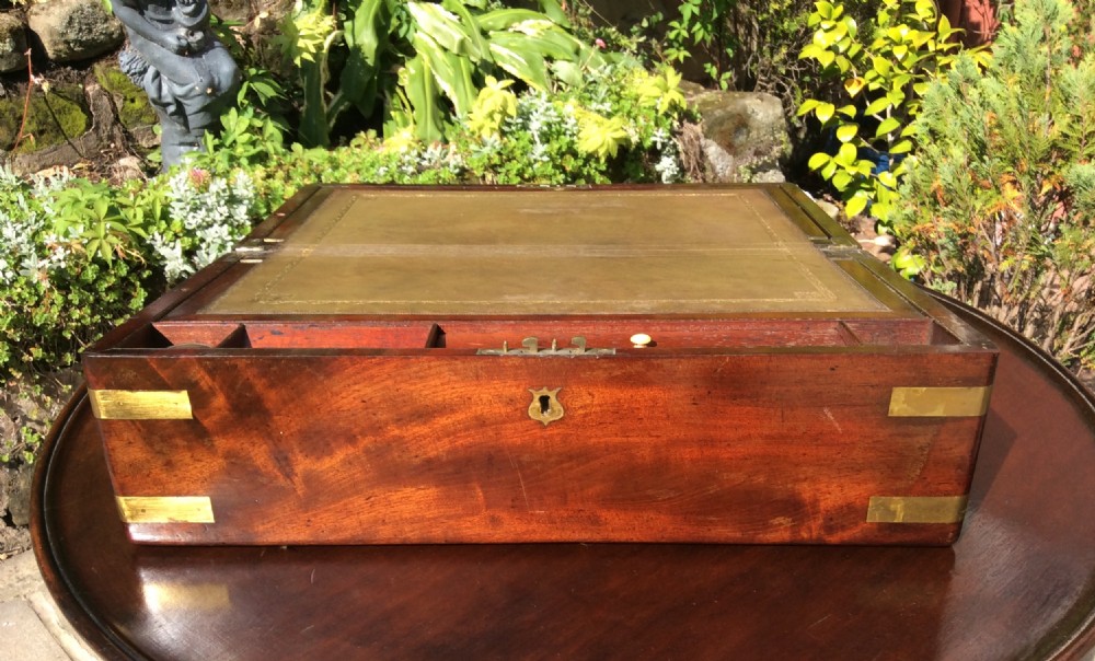 VIctorian brass bound writing slope View III