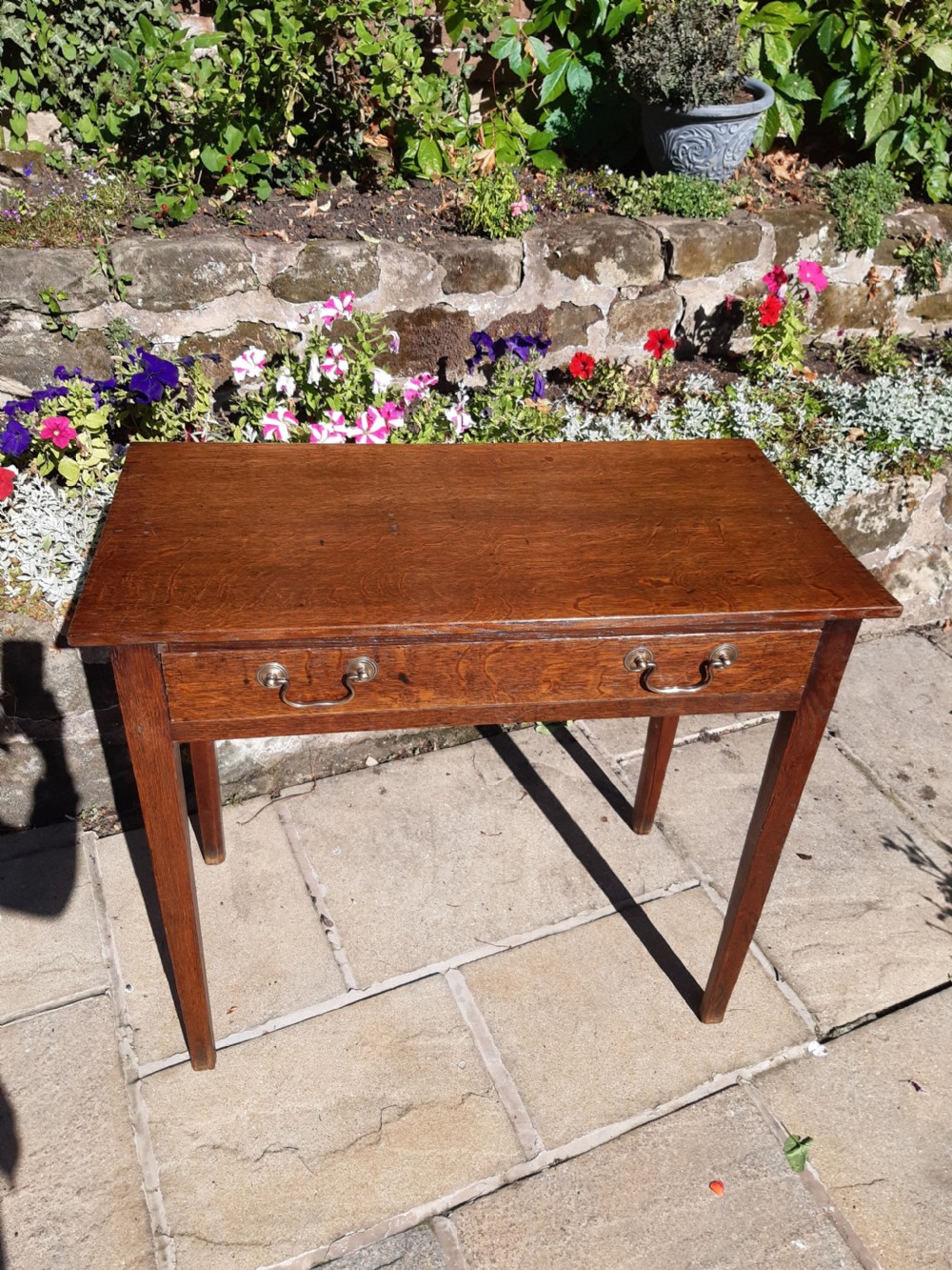 Georgian oak side table  View II