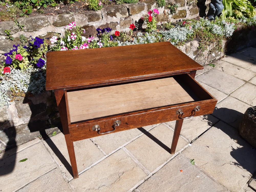 Georgian oak side table  View V