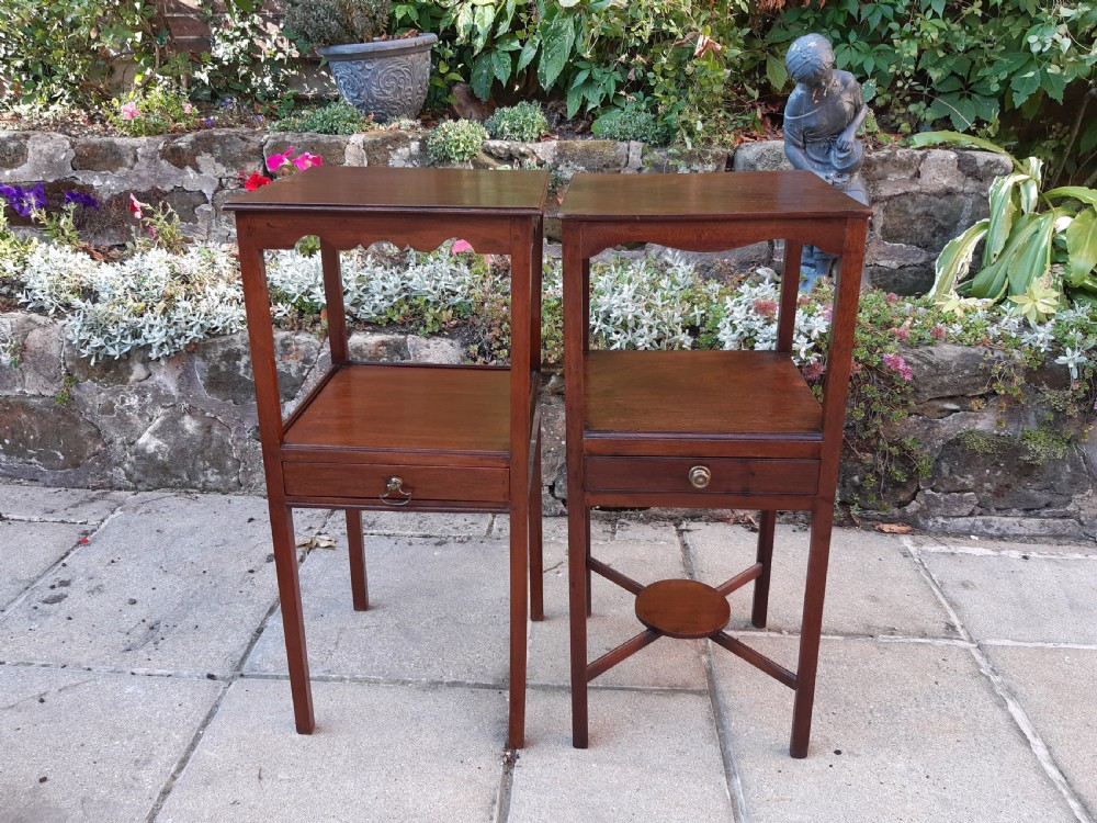 Georgian Mahogany bedside tables View III