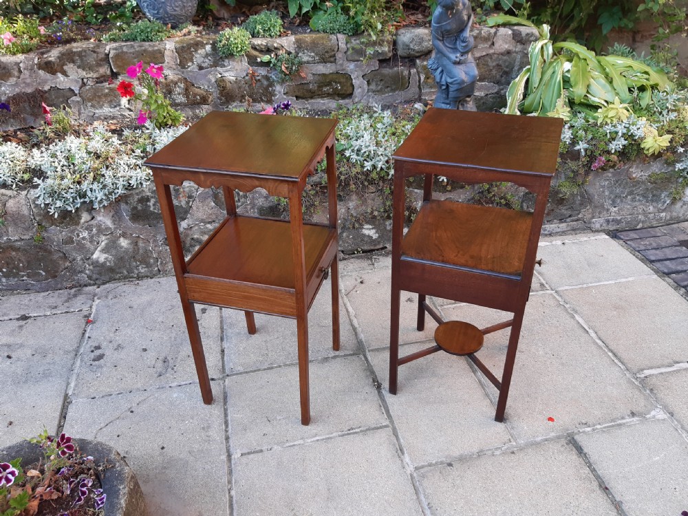 Georgian Mahogany bedside tables View V