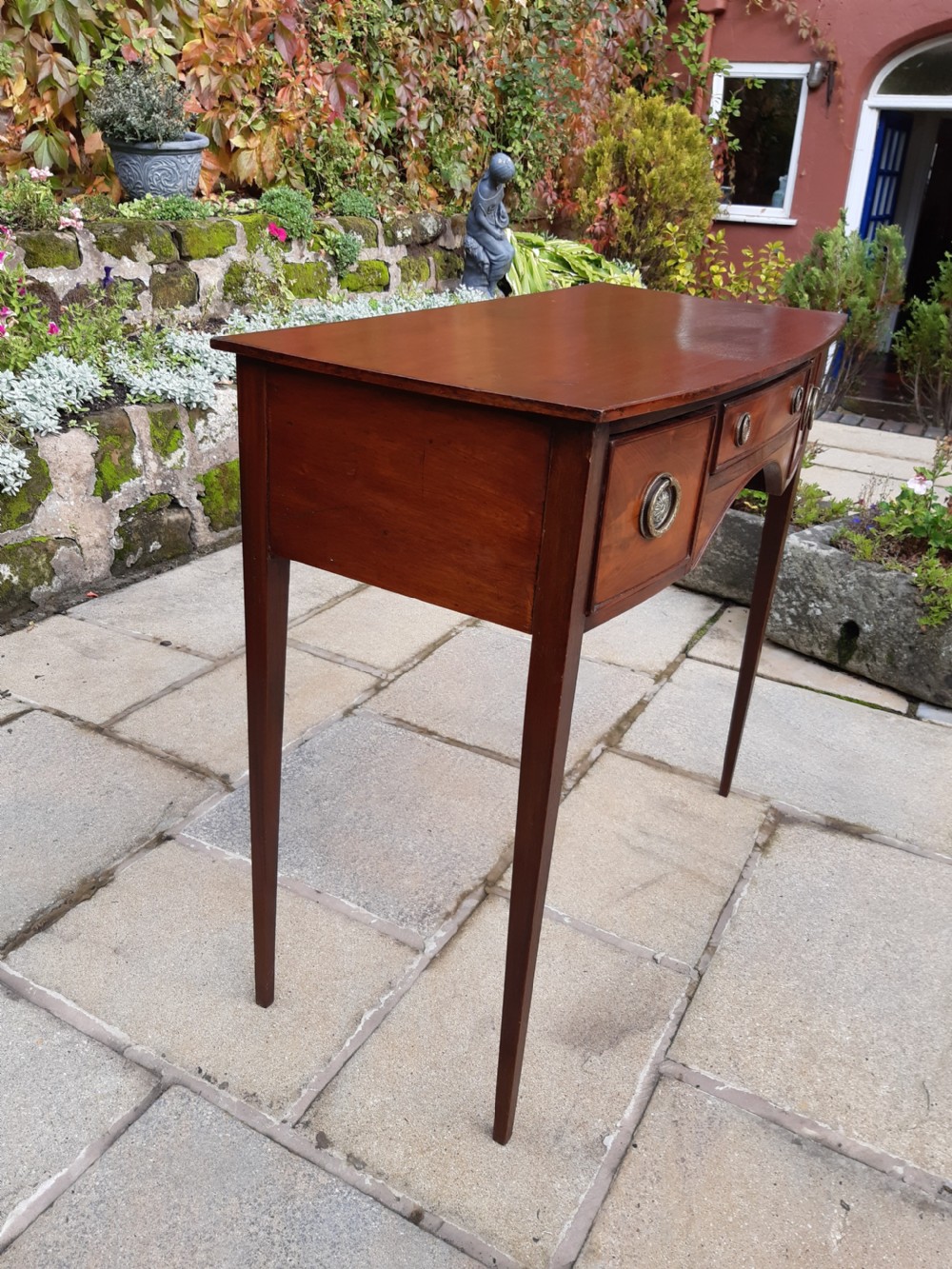 Narrow bow front hall table lowboy View IV