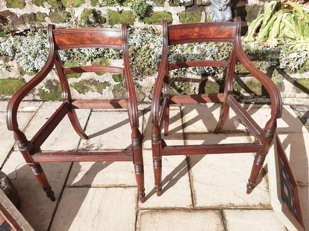 Pair of Regency elbow chairs View V