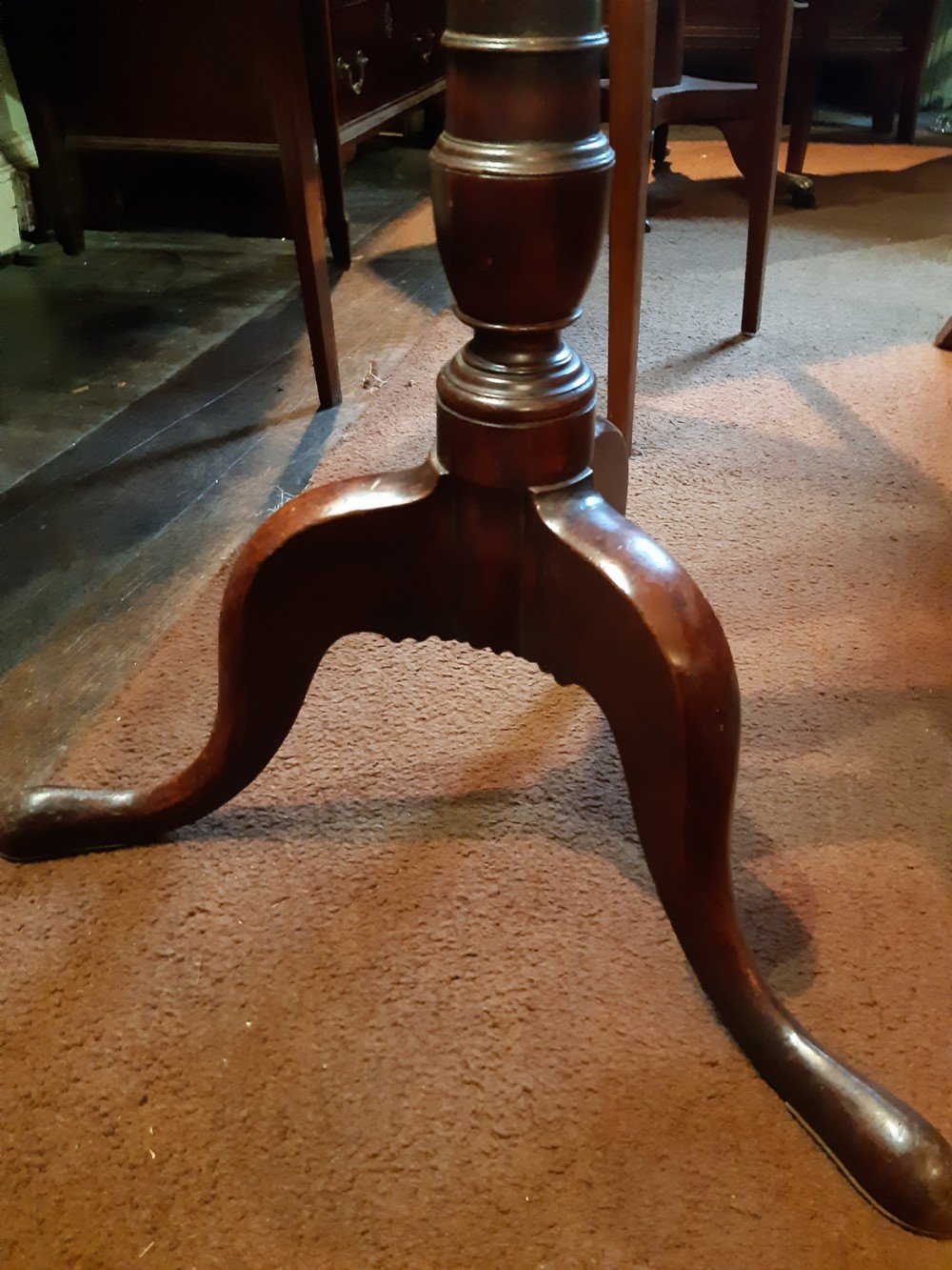 Rare Georgian oval wine table View V