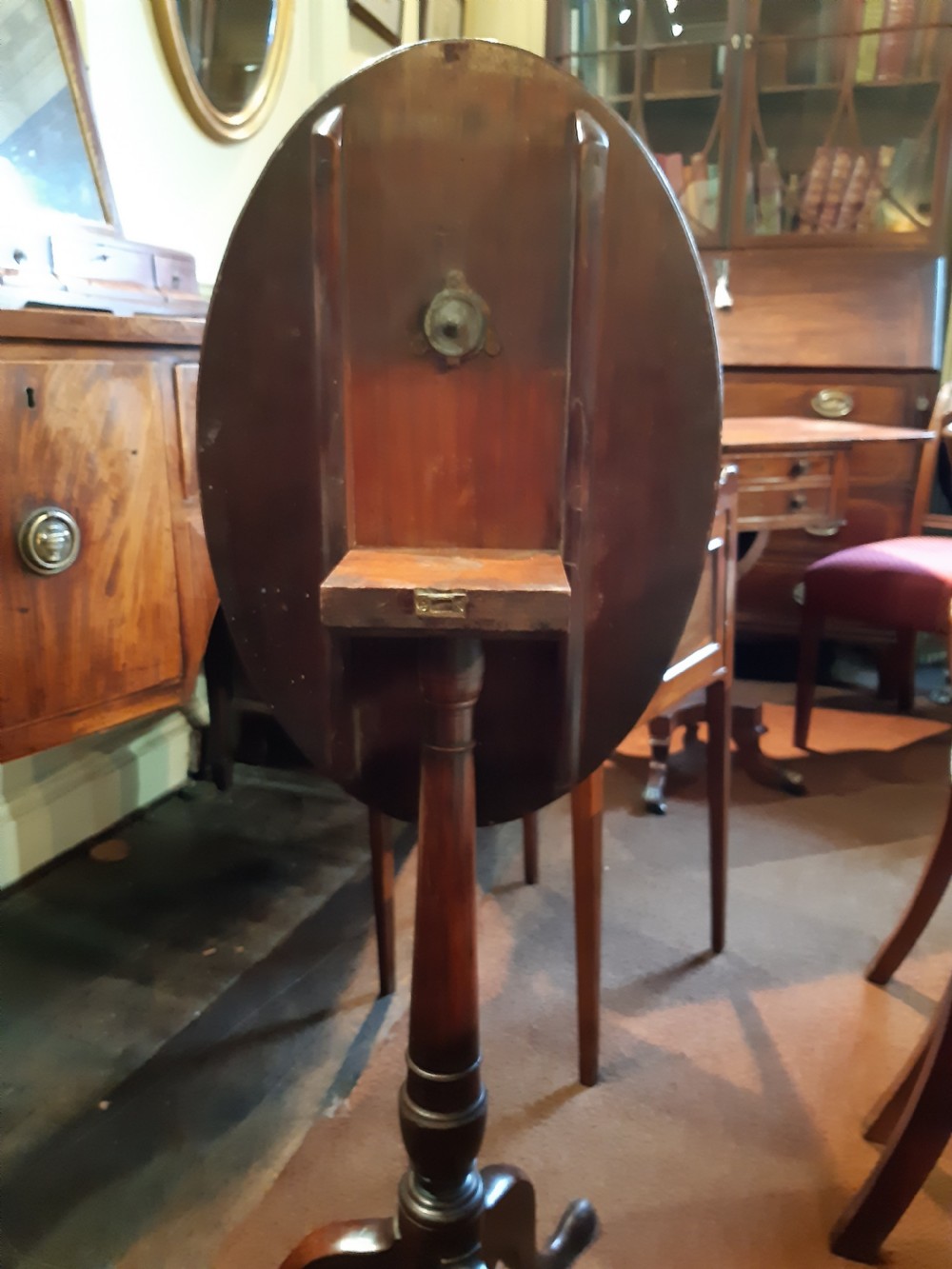 Rare Georgian oval wine table View VI