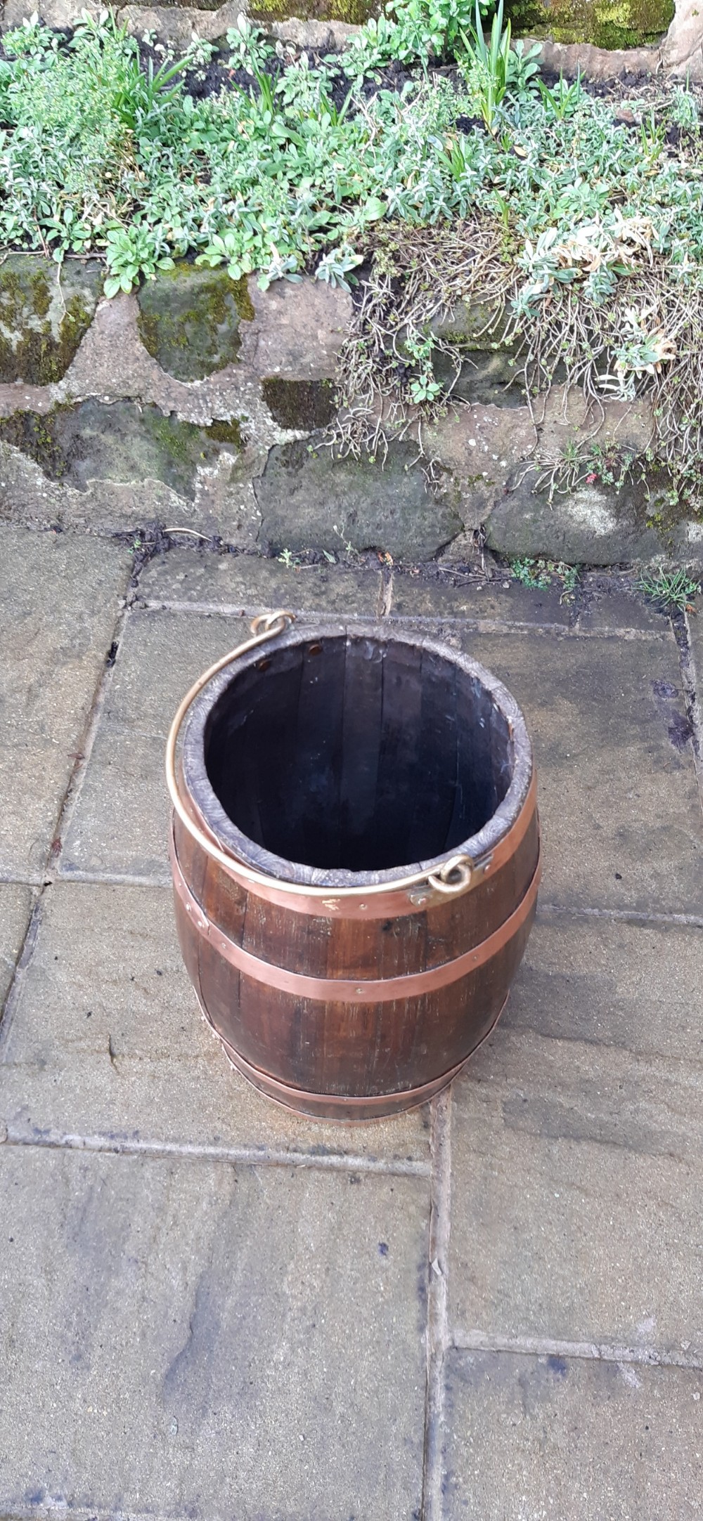 19th century oak coopered barrel  View II