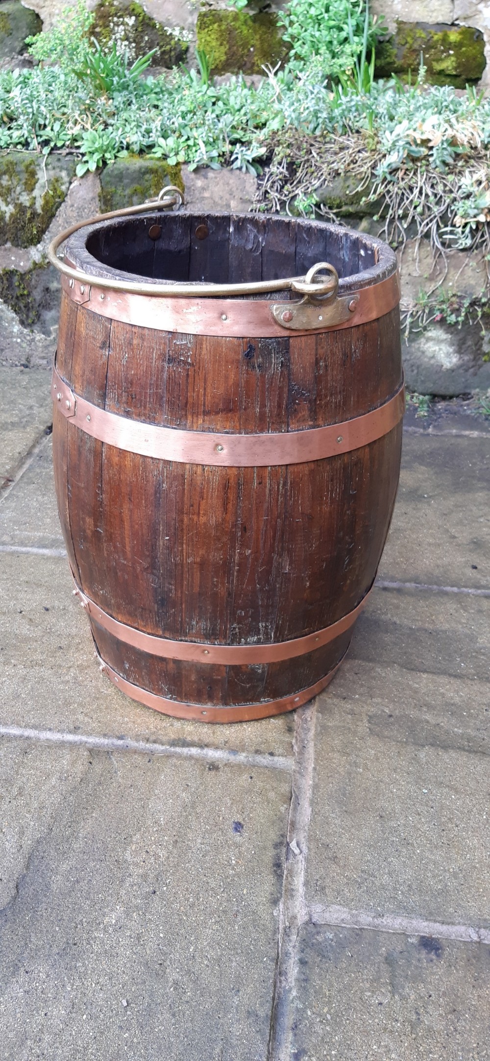 19th century oak coopered barrel  View III