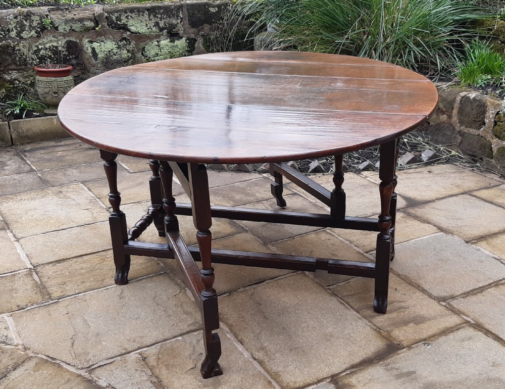 Super late 17th c oak dining table  View IV