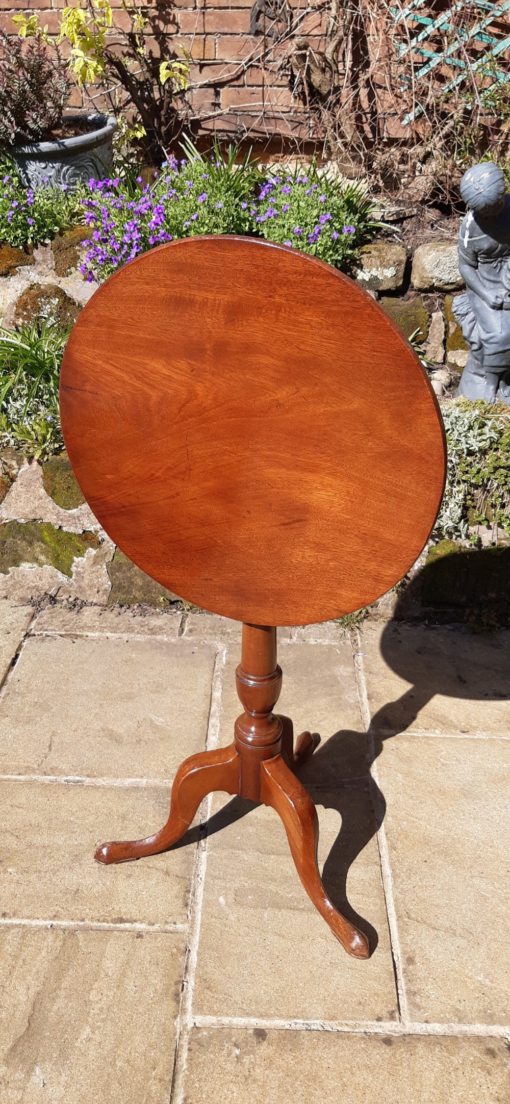 Super small Georgian mahogany tripod table View II